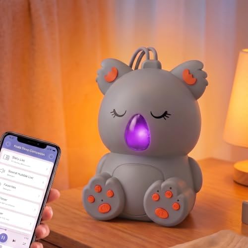 Baby Sleep Sound Machine & Bluetooth Speaker | Portable White Noise Sound Machine with 3 Timers for Nursery, Travel | Non-Looping Soothing Sounds Sleeping Music for Infants, Toddlers & Kids by Junificent