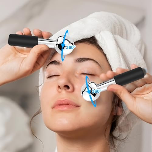 CGBE 360 Rotating Ice Globes for Face, Stainless Steel Facial Globes - Image 2