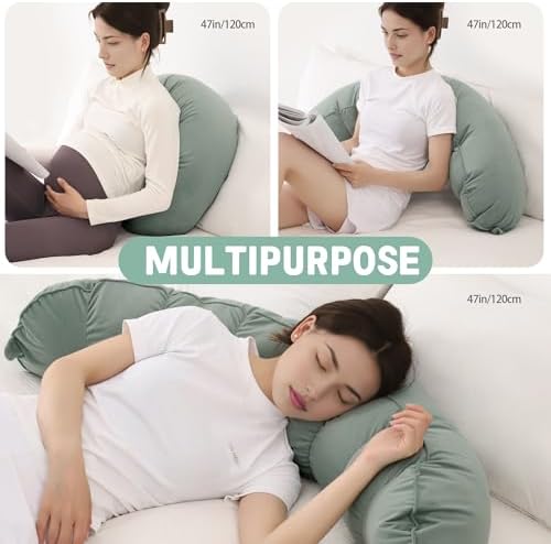 Peallow(Pat. Pend) – Long Round Body Pillow for Adults, Bolster Pillow for Sleeping, Soft and Supportive Pillow for Sleeping & Lumbar Support - Image 6