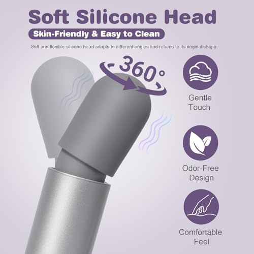 Mini Handheld Vibration Massager, Portable Cordless Massage Wand, 10 Modes Deep Tissue Muscle Relaxation Device, Quiet ≤40 dB Electric Massager for Back Neck Shoulder, Travel Size - Image 4