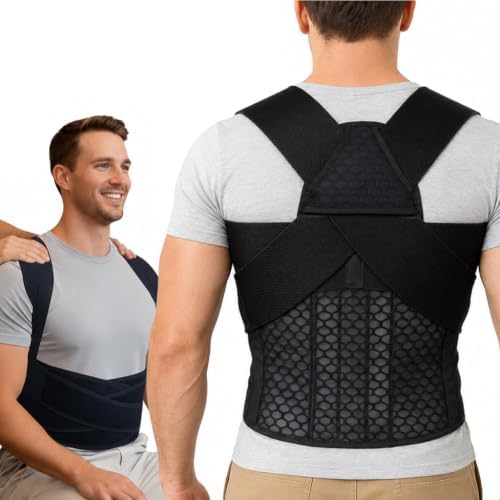 Back Posture Corrector Brace for Men, Full Back-Anchored Posture Brace by Unknown