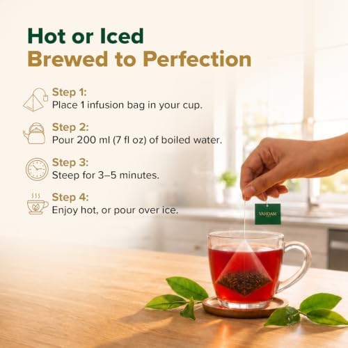 VAHDAM High Mountain Oolong Teabags(100 Count)High Grown, In Pyramid Teabag - Image 3