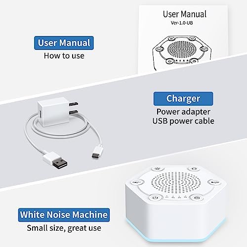 White Noise Sound Machines with High Fidelity 30 Unique Non-Looping Soothing Sounds 12 Colors Night Light 4 Timers 10-Level Brightness 32-Level Volume and Memory Function - Image 6