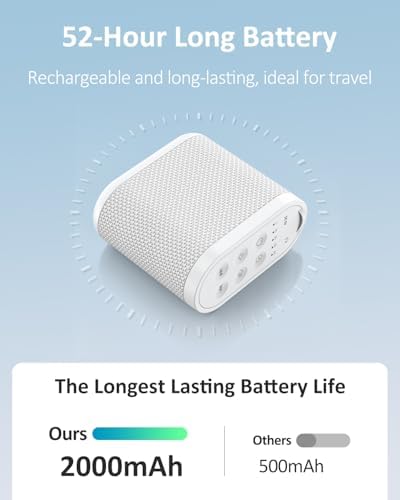Portable Travel Sound Machine White Noise Machine for Sleeping : Super Long-Lasting & Rechargeable Battery, Headphone Jack, 21 Sounds, Noise Canceling for Office Privacy, Home, Adults, Baby, Gift - Image 3