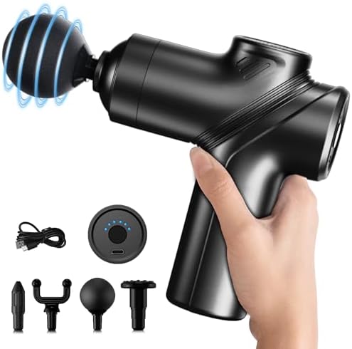 LEERCON Massage Gun Deep Tissue Mini Muscle Massager for Pain Relief, Black by leercon