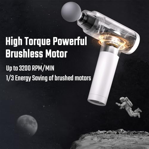 cotsoco Massage Gun Deep Tissue, Muscle Massage Gun Back Massager for Pain Relief, 20 Speeds Handheld Electric Massager Tool with Silent Brushless Motor, Suitable for Gym Office Home Travel - Image 5