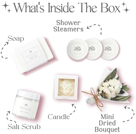 Birthday Gifts for Women – Sweet Coconut Spa Gift Basket, Candle & Bath Set, Relaxing Self Care Basket for Bridal Shower, Mom, Wife, Sister or Friend - Image 2