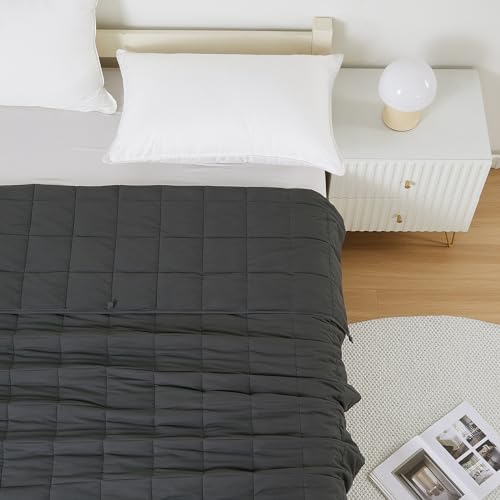 MOTRIP Adults Weighted Blanket 20 Pounds Queen Size, Cooling Blanket for Hot Sleepers, Machine Washable Soft Bed Blanket with Premium Glass Bead, 60''x80'' 20lbs Graphite Grey - Image 6