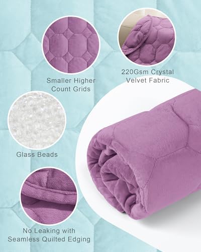 Cottonblue Small Weighted Lap Blanket 7lbs for Adults Teens 24"x29", Cozy - Image 4