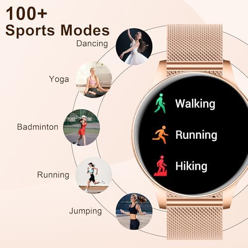 Smart Watches for Women (iPhone/Android), 3 Bands, 1.27" HD Round - Image 5