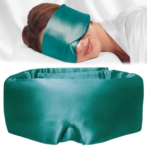 Soft Sleep Mask, Blackout Eye Mask for Side Sleepers for Women Men by Jillyeor