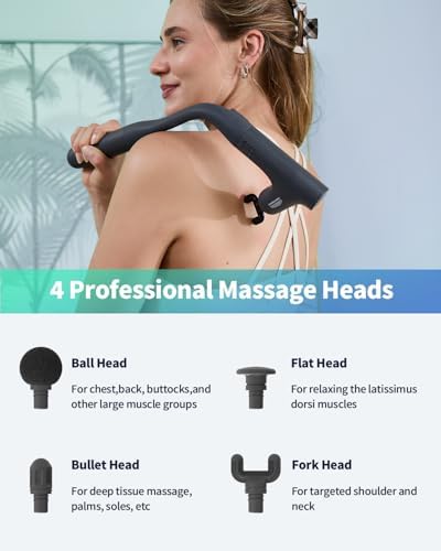 3-in-1 Detachable Massage Gun Deep Tissue with Extension Long Handle - Image 6