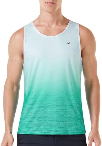 EZRUN Men's Quick Dry Workout Tank Top UPF 50+ Sweat-Wicking Gym Shirt by EZRUNSPORT