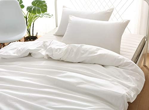 F.Y.Dreams Weighted Blanket Duvet Cover 60x80 inches with 8 Ties,Zipper on Long Side/100% Cotton, Off-White/Just Duvet Cover by FYDreams