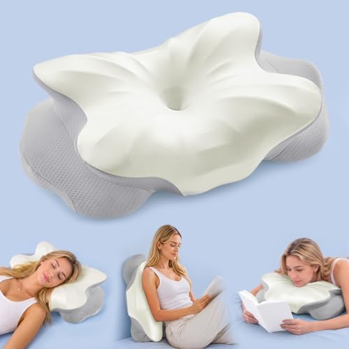 Sweetcrispy Cooling Silk Cervical Pillow for Neck Pain Relief, Ergonomic by Sweetcrispy