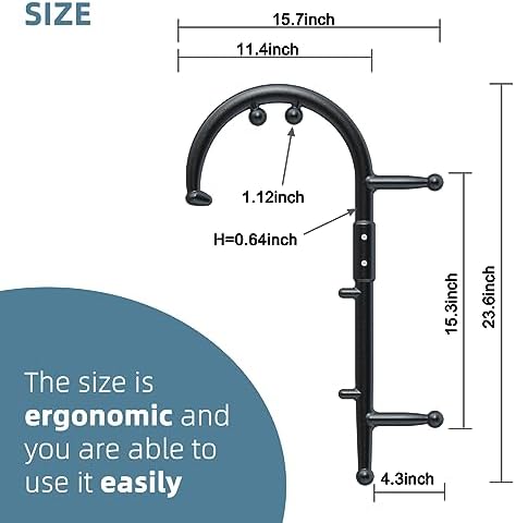 KEINE MARKE Back and Neck Massager Trigger Point Massage Tools Massage Cane for Pain Relief and Self Massage Hook Therapy Handheld Back Neck Shoulder Massager Gift for Women & Men Black - Image 6