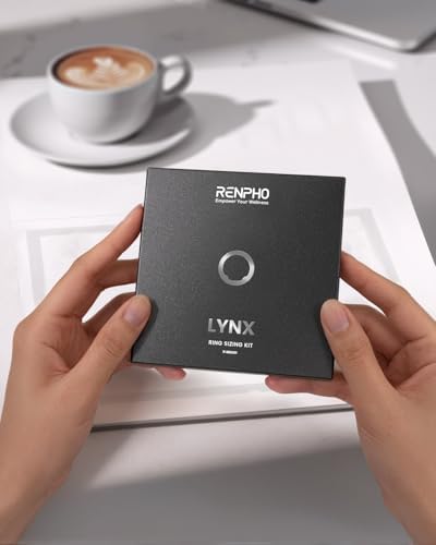 RENPHO Lynx Smart Ring-Sizing Kit, Size Before You Buy,Tar Black,Size 6-13 - Image 5