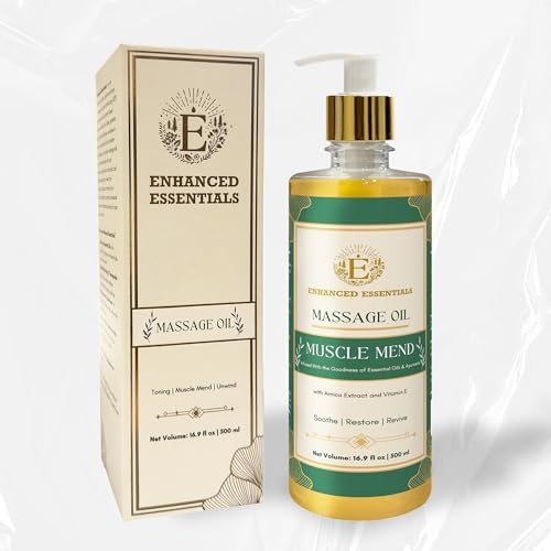 Muscle Mend| Muscle Recovery Massage Oil with Arnica, Ashwagandha & Essential Oils| Soothing,Non-Greasy, Fast-Absorbing| Use Post-Workout or Bedtime | 500ml (16.9 fl oz) - Image 7