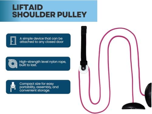 AARAM Pulley with Rope and Door Strap, Easy to Use Exercise Equipment for Frozen Shoulder and Hand/Arm Exercise Material Nylon Plastic, Smooth Action Pulley - Image 5