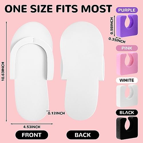 Suhine 120 Pair Disposable Pedicure Slipper and Toe Separators Kit - Image 5