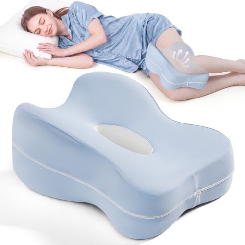 13" Extended-Length Knee Pillow for Side Sleepers with Full Thigh Support by HANQIMER