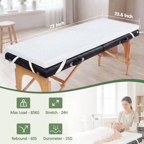 Memory Foam Lash Bed Topper for Massage Table, Esthetician Mattress Toppers - Image 6