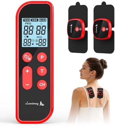 Portable Wireless EMS & Tens Unit Muscle Stimulator for Pain Relief by Lanieney