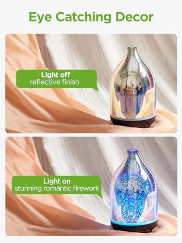 InnoGear 150ml Handmade 3D Glass Essential Oil Diffusers for Home Room - Image 4