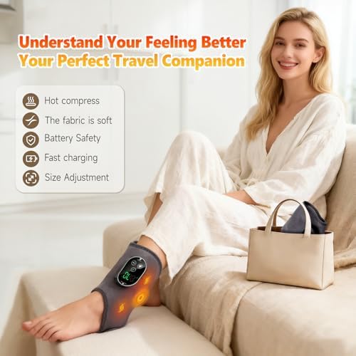 AWIL 3-in-1 Wireless Ankle and Foot Massager Heating Vibration Support Wrap for Daily Ankle Care - Image 5