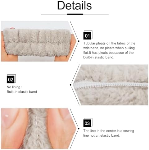 WHAVEL 6PCS Spa Headband and Wristbands Set for Washing Face Makeup - Image 5