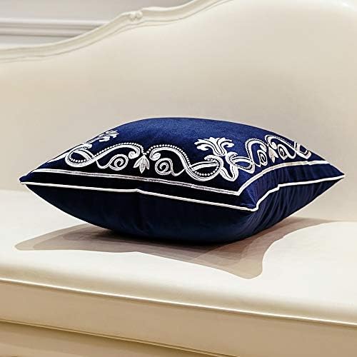 Avigers Throw Pillow Cover 20 x 20 Inch, Blue, Velvet, Hidden Zipper - Image 3
