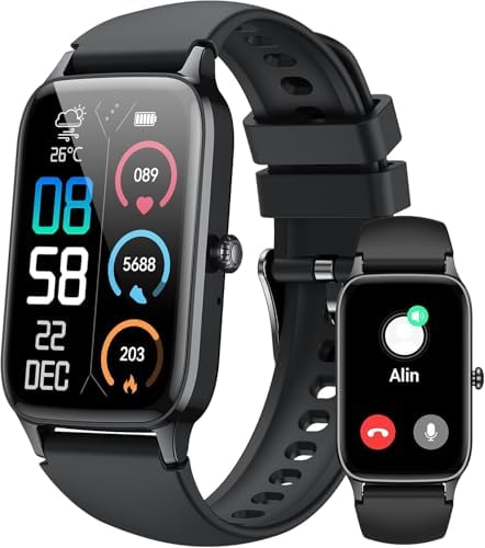 Jugeman Smart Watch for Men Women, 1.57" Smartwatch (Answer/Make Call), 2026 New Fitness Tracker with 110+Sport Modes, Heart Rate/Sleep Monitor, IP68 Waterproof, Smartwatches for Android iOS Black by Jugeman