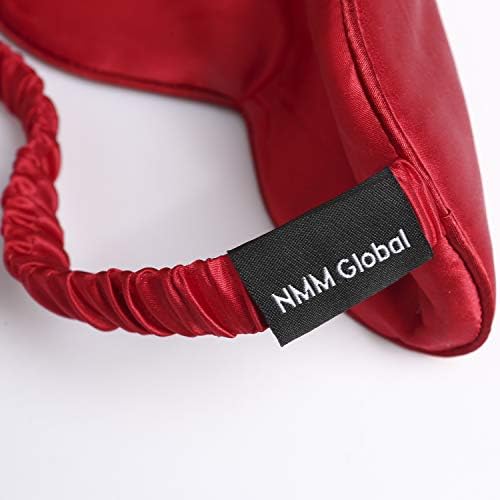 Mulberry Natural Silk Sleep Mask for Women & Men with Elastic Strap, Super Soft Sleeping Eye Mask, Size M, (Red) - Image 3