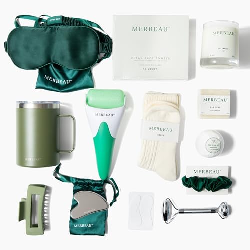 Luxury Self Care 13 Piece Gift Set – Non-Toxic, Clean Ingredients, Naturally-Scented Essential Oils, Candle, Socks, Bar Soap, Bath Bomb, Clean Towels, Hair Clip, Tumbler & More – Spa Kit, NEW - Image 6