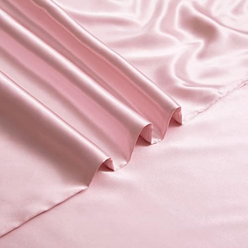 NSGZ Satin Duvet Cover for Weighted Blanket, 60x80, 8 Ties, Pink - Image 4
