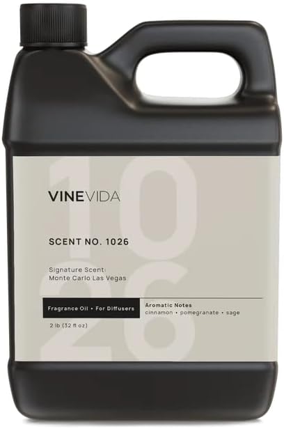 VINEVIDA Scent No.1026 Monte Carlo Las Vegas Fragrance Oil for Cold Air Diffusers - 32oz (2lbs) - Luxury Hotel Aroma - Long-Lasting Scent by VINEVIDA
