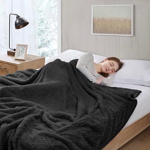 Woolrich Burlington Berber Blanket Super Soft, Cozy Lightweight Cover with Luxurious Velvet Binding, Modern Trendy All Season Bedspread Bedding-Set, Twin 66" W x 90" L Black - Image 3