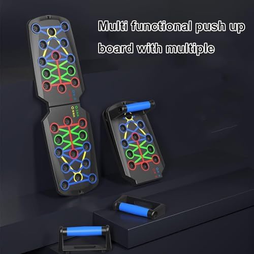 Push Up Board for Men - 15-in-1 Foldable Pushup Board with Push Up Bar, Handles & Bands, Portable Home Gym & Workout Equipment for Chest Exercise, for Teen Boys 16-18 & Gym Lovers - Image 5