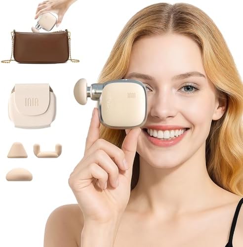 INIA PocketForce Mini Massage Gun, 75% Smaller for Travel, 4-Speed, 3 Heads by INIA