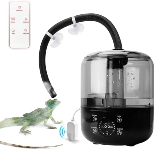 3L Reptile Fogger, Humidity Sensor, Timing System, 3 Mist Levels by YINDUZ