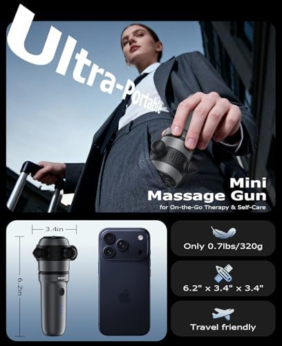 HYAKO R1 Mini Therapy Massager - Travel Deep Tissue Vibration Massage Gun - Image 4