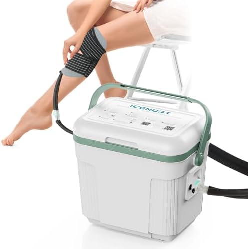Programmable Timer Ice Machine for Knee After Surgery w/Quiet Pump by ColdtherapytoRelievePain