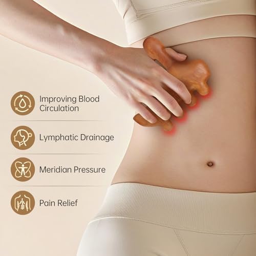 Natural Wooden Wood Therapy Massage Tool, Lymphatic Body Massager - Image 2