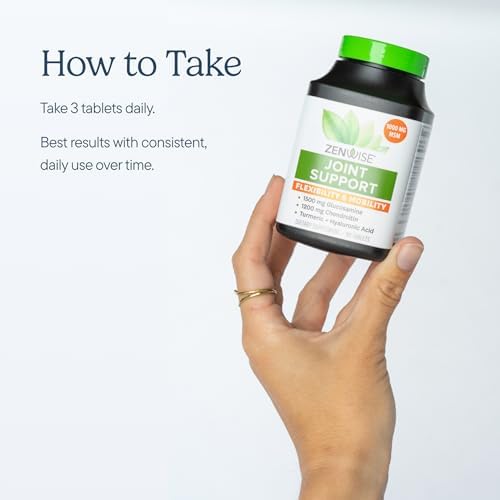 Zenwise Health Joint Support Supplement with Glucosamine Chondroitin MSM, Curcumin & Sulfate - Joint Health for Women & Men - Mobility & Flexibility Support for Knee, Cartilage & Bone - 180 Count - Image 4