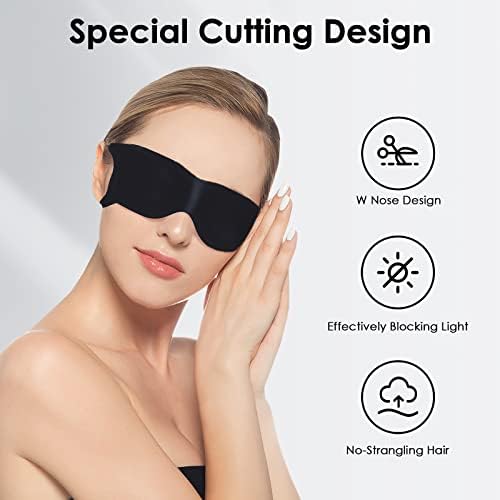 FRESHME Ear Hanging Sleep Mask - Side Sleeper Comfy Blindfold for Sleeping With Elastic Strap, Blockout Brown Eye Shade, Lightweight Breathable Cover for Nap, Travel, Yoga - Image 4