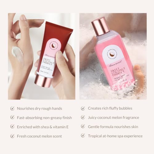 Gift Baskets for Women, Spa Gifts for Women, 17pcs Coconut Spa Gift Set - Image 5