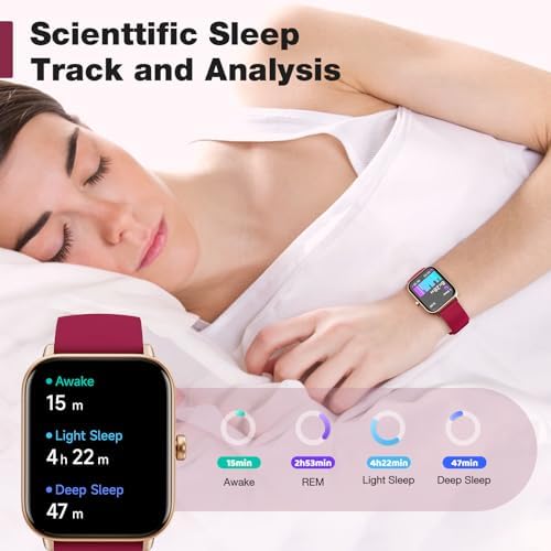 Fitpolo Smart Watch for Women,1.8” Touchscreen, Bluetooth Call, Alexa Built-in,24/7 Heart Rate SpO2 Monitor,Step Counting,Sleep Tracking, IP68 Waterproof Fitness Tracker Watch for Android iPhone - Image 6
