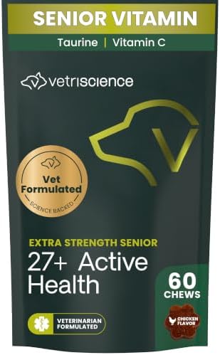 VetriScience Extra Strength Senior 27+ Multivitamin, Chicken, 60 Count by VetriScienceLaboratories