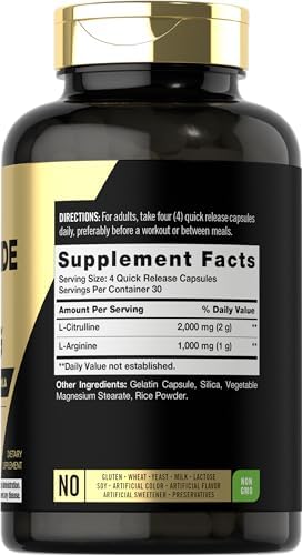 Carlyle Nitric Oxide Supplement 3000mg | 120 Capsules - Image 2