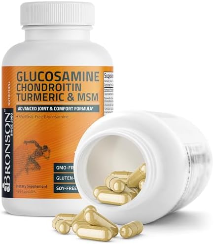Bronson Glucosamine Chondroitin Turmeric & MSM Joint Support, 180 Capsules - Image 6